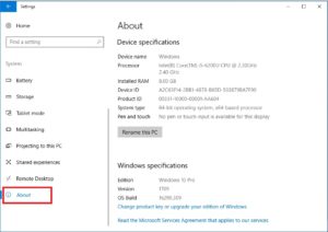 how to change pc name windows 10