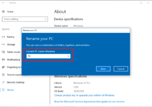 how to change windows 10 username